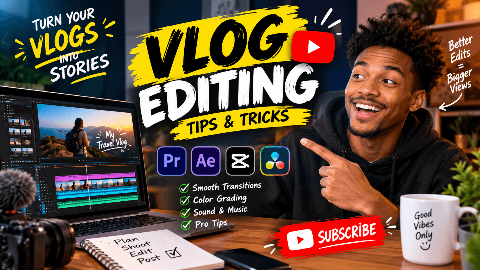 YouTube vlog edit